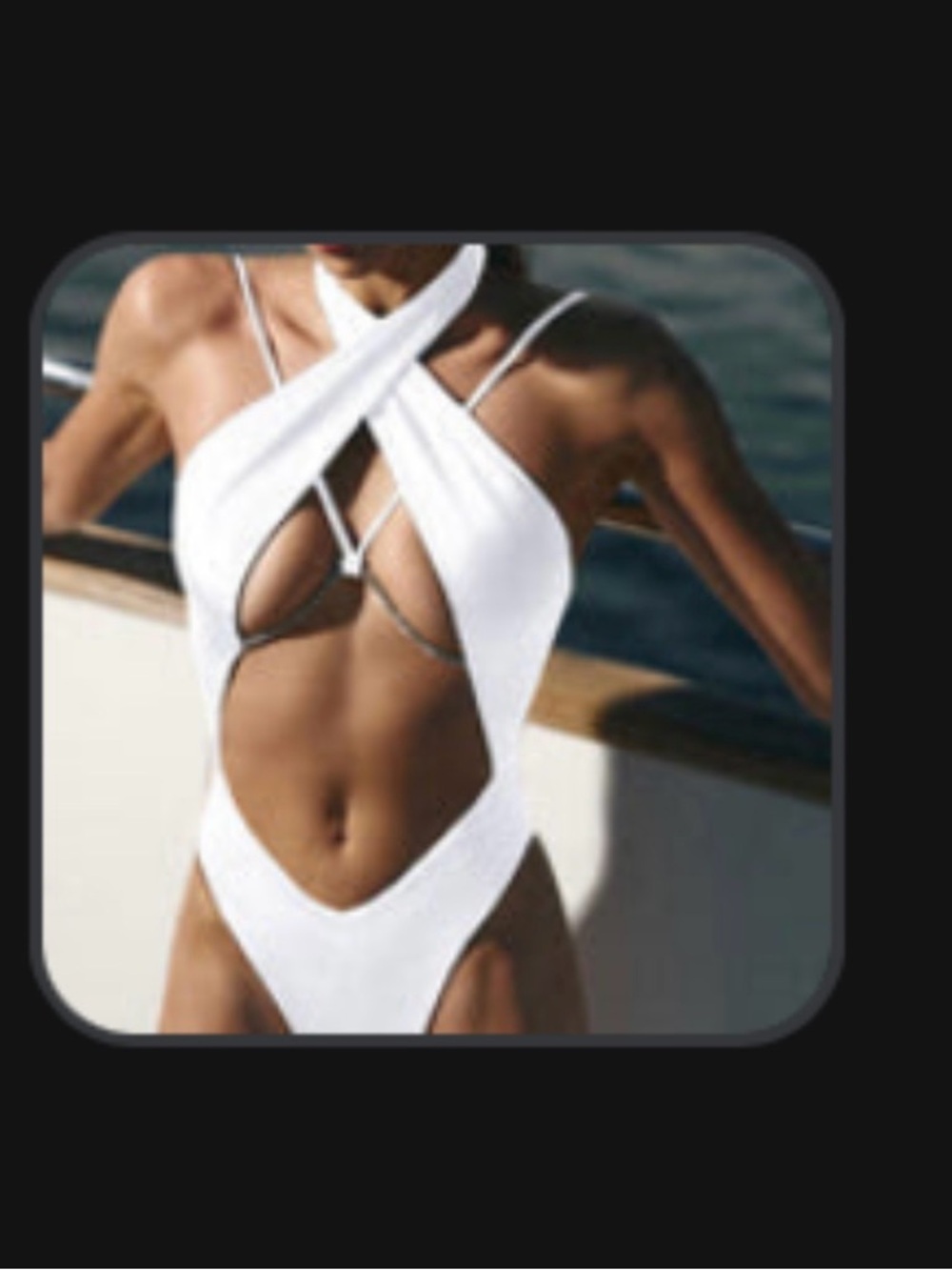 White Cutout One-Piece Swimsuit